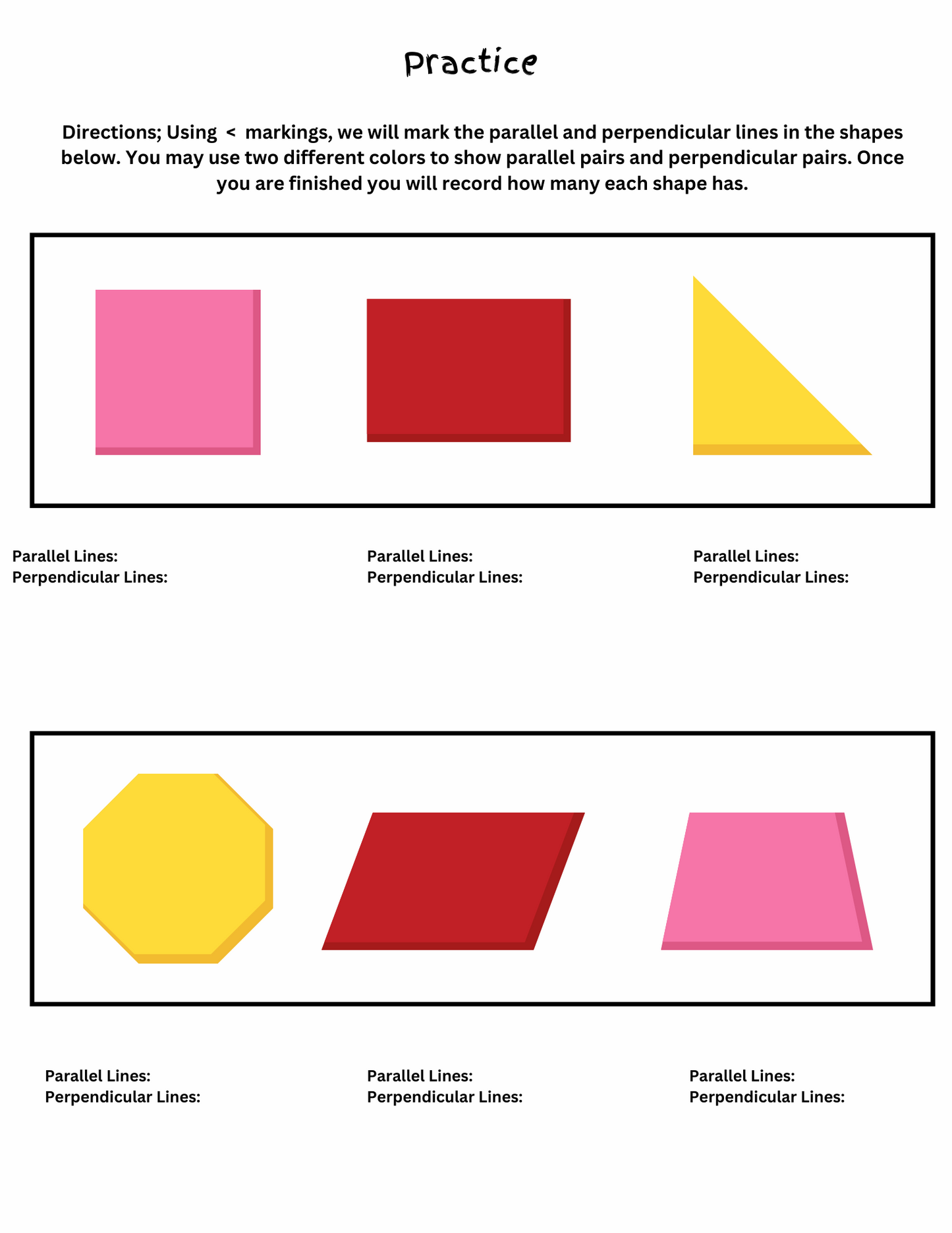 4th Grade Geometry Guided Notes