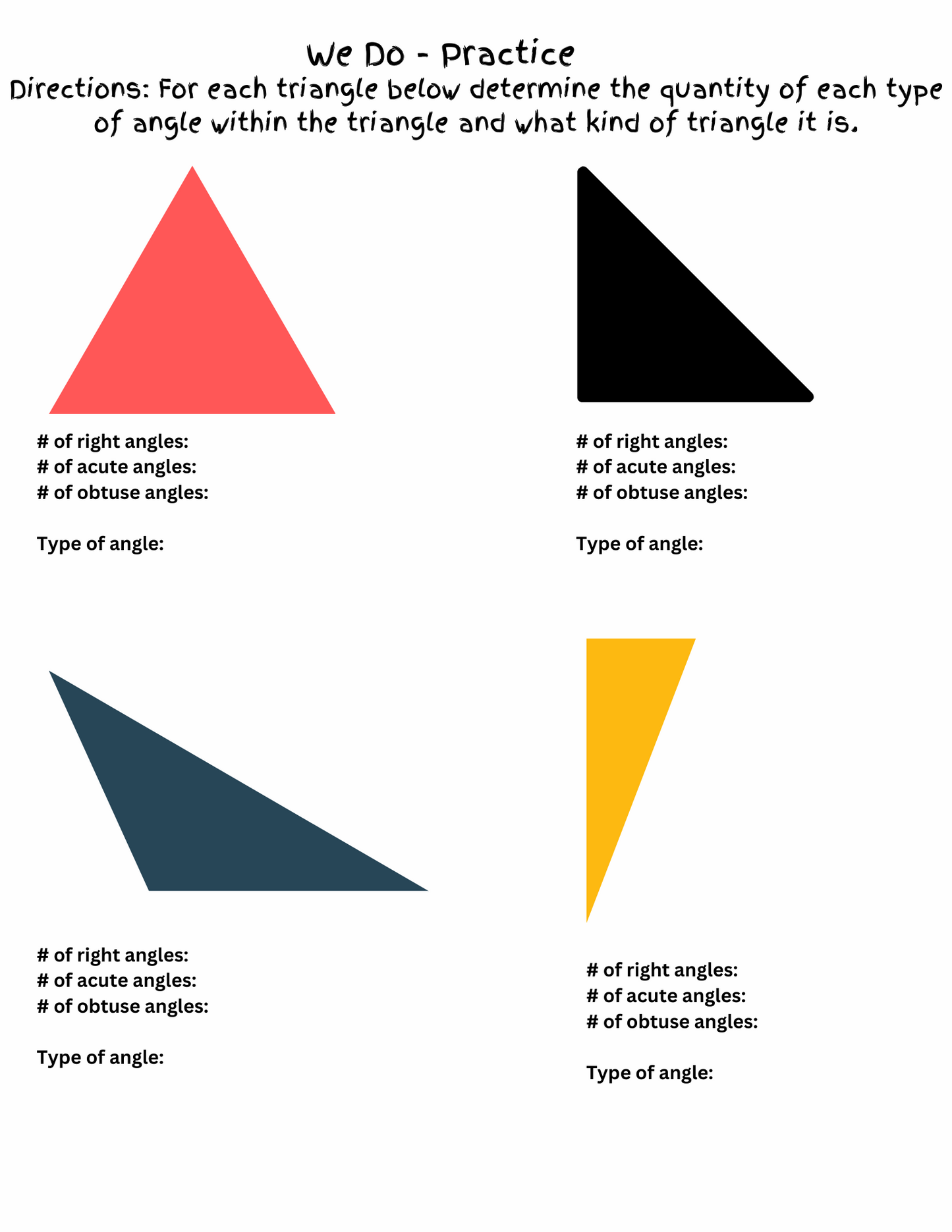 4th Grade Geometry Guided Notes