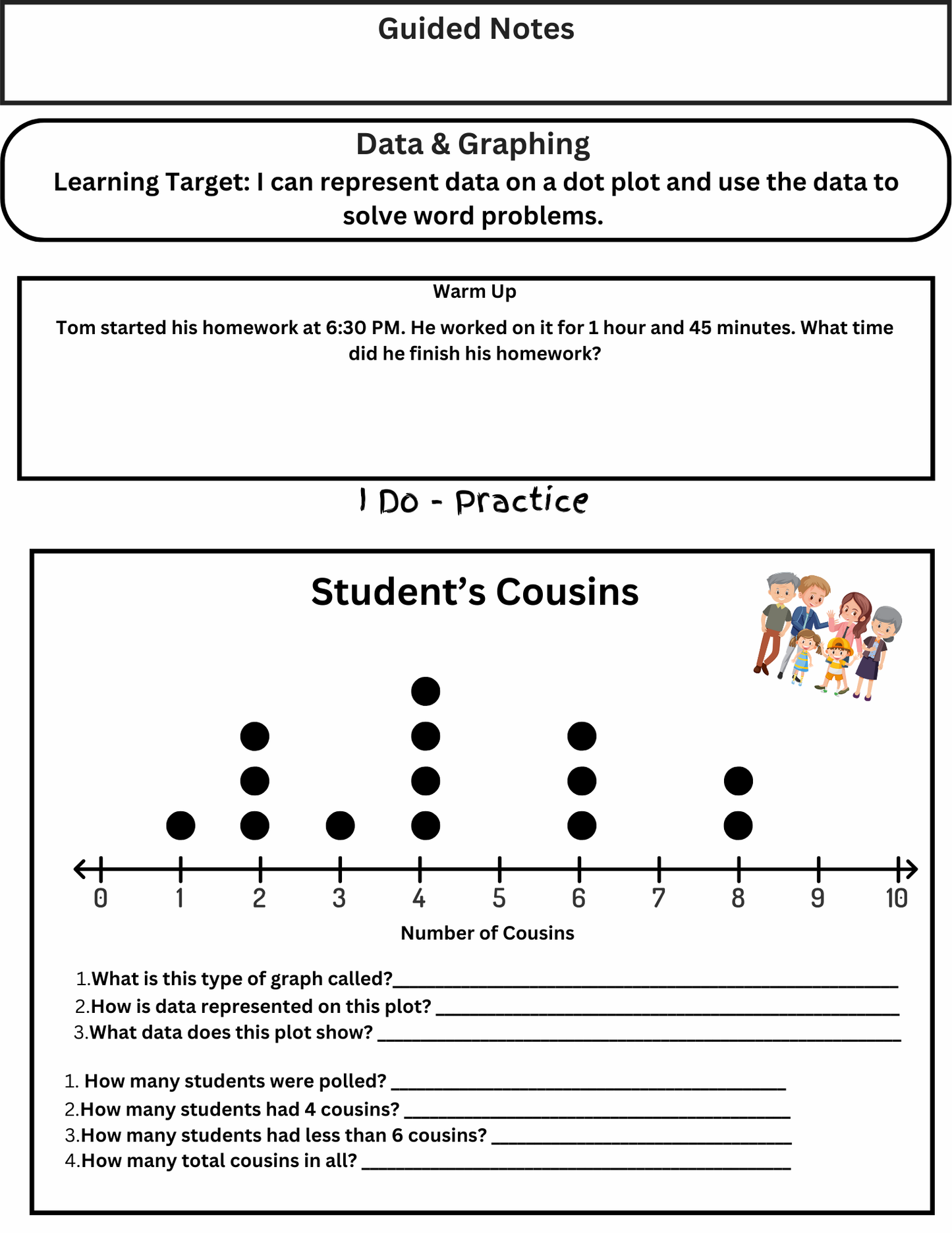 3rd Grade Data & Measurement Guided Notes