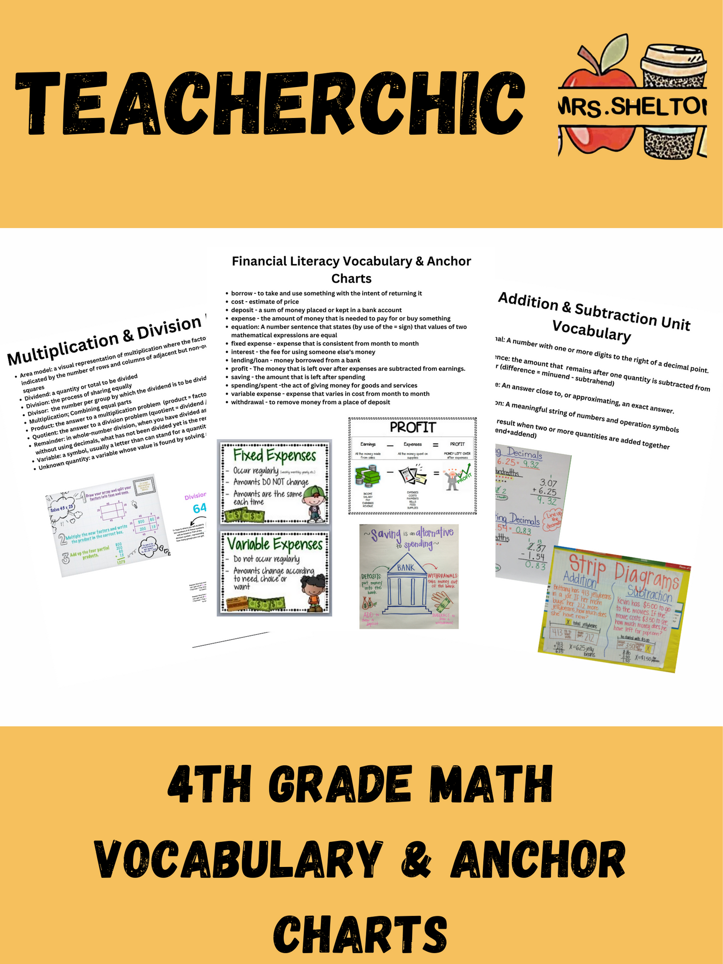 Math Mini Student Anchor Charts