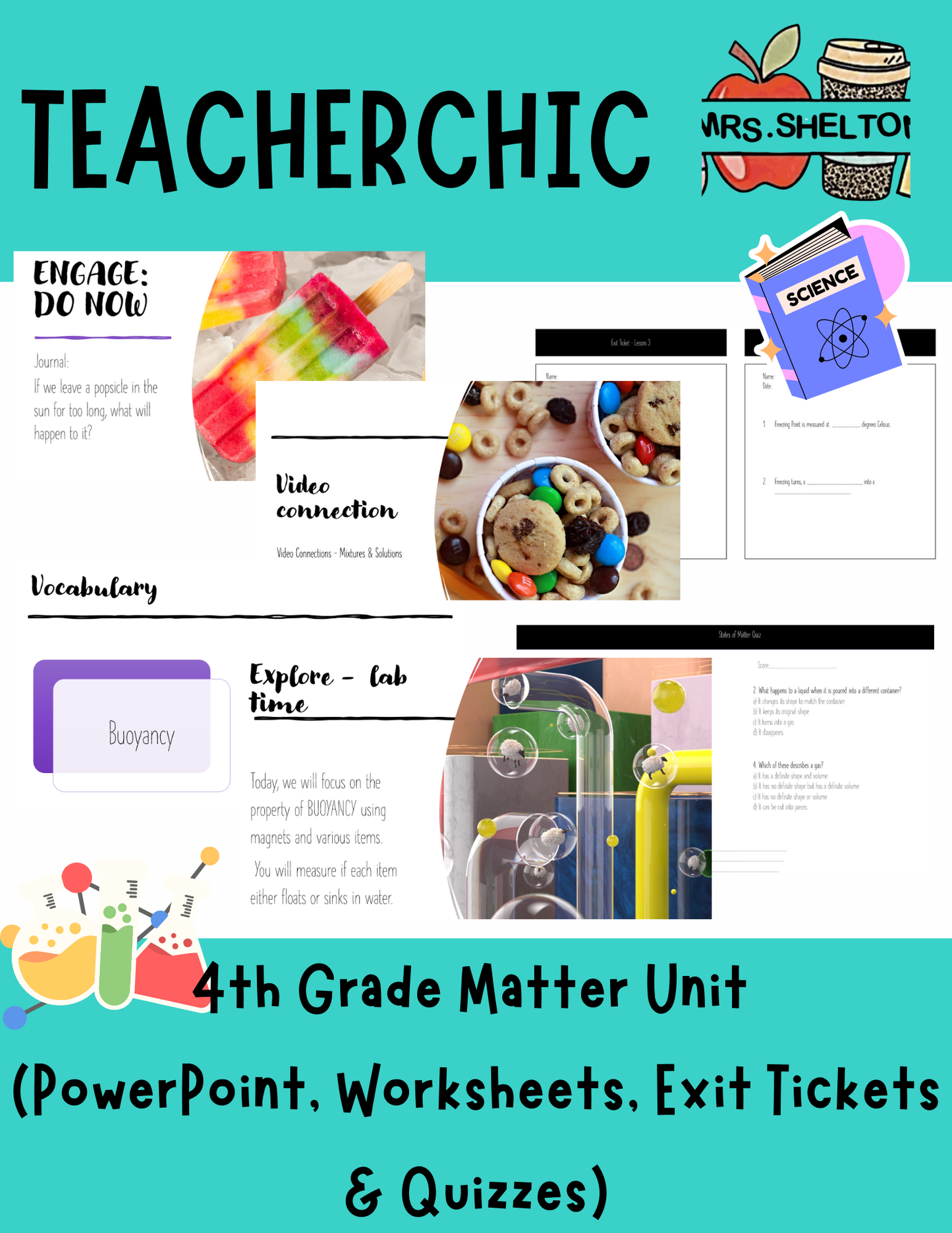 4th Grade Matter Unit PPT & Student Worksheets