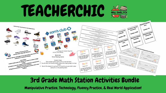 3rd Grade Ultimate Math Station Activities Bundle