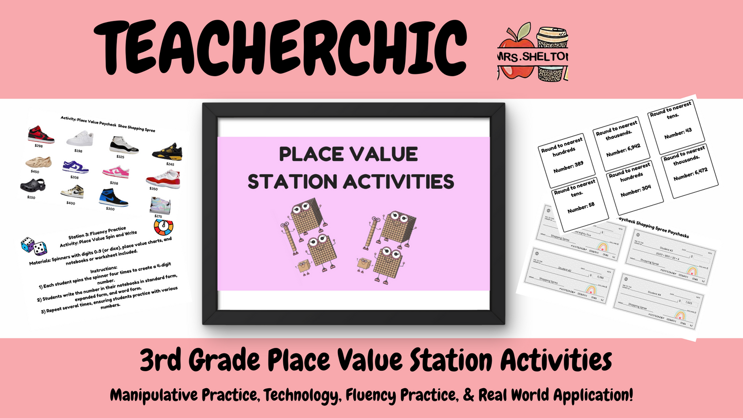 3rd Grade Ultimate Place Value Station Activities