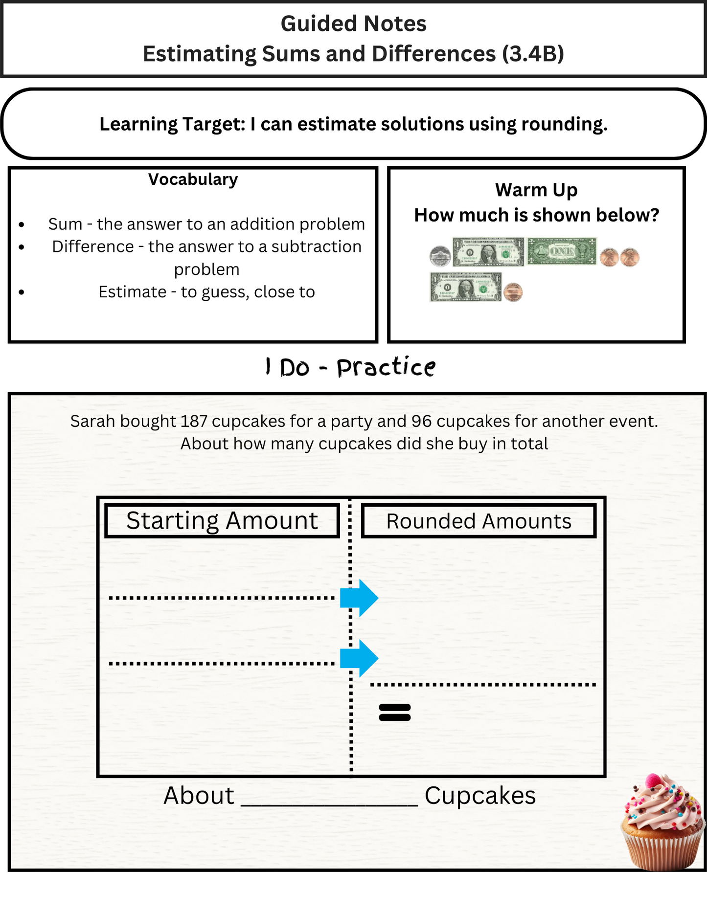 3rd Grade Yearlong Math Guided Notes & PowerPoint (TEKS Based)