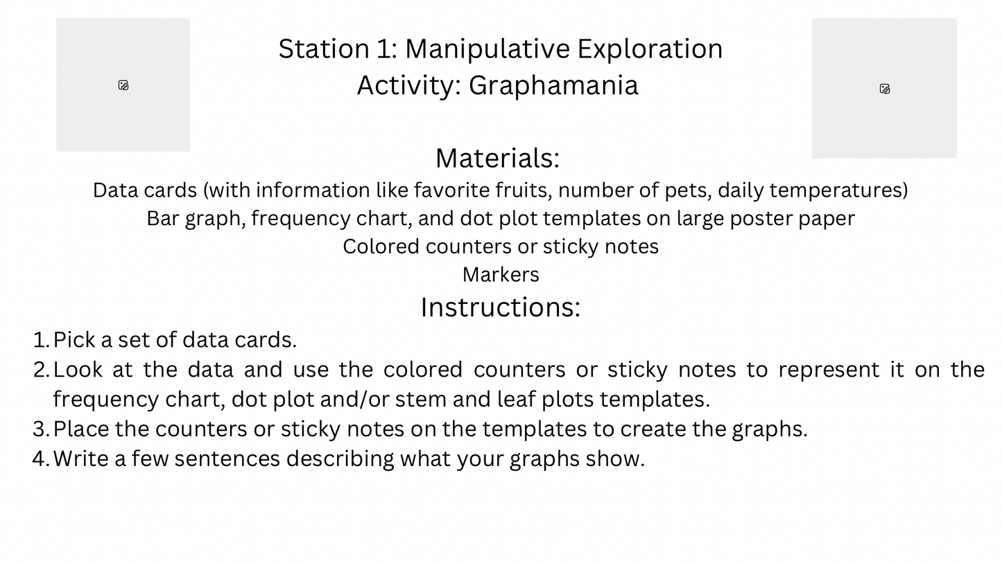 4th Grade Graphing Station Activities