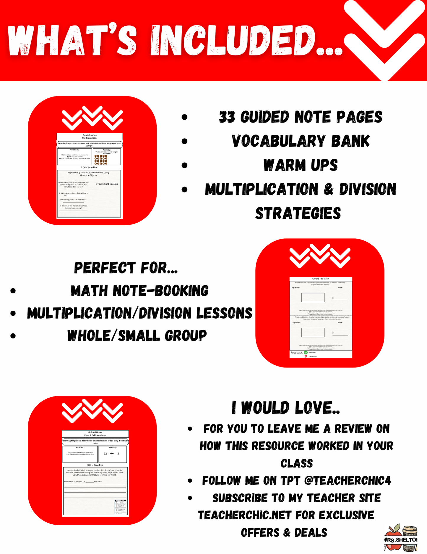 3rd Grade Mult/Divi Guided Notes