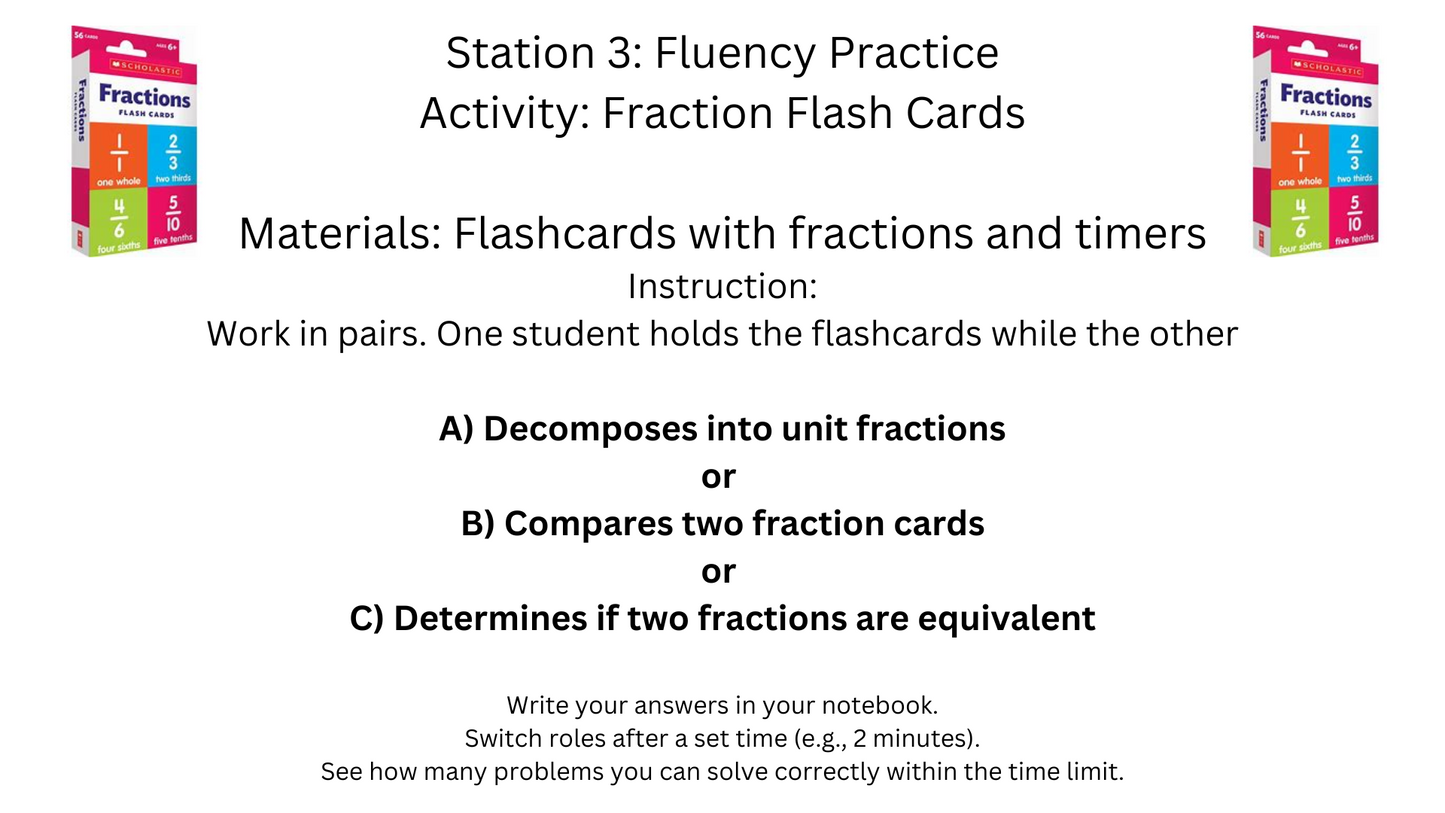 3rd Grade Ultimate Fraction Station Activities