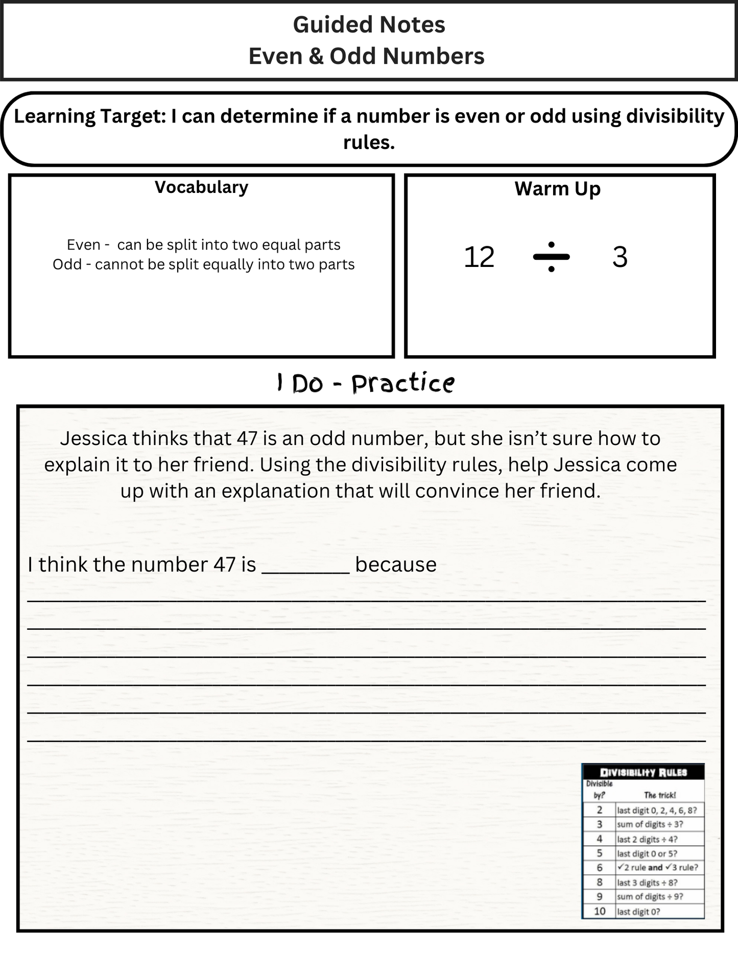 3rd Grade Yearlong Math Guided Notes & PowerPoint (TEKS Based)