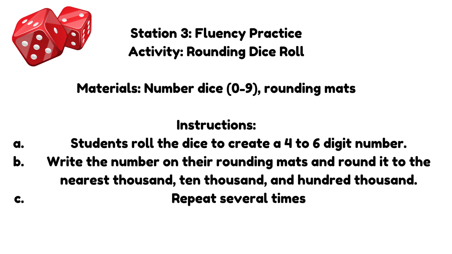 4th Grade Place Value Station Activities