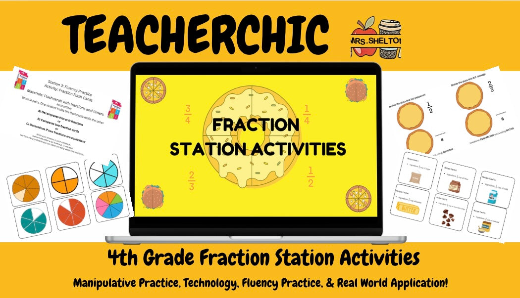 4th Grade Fraction Station Activities