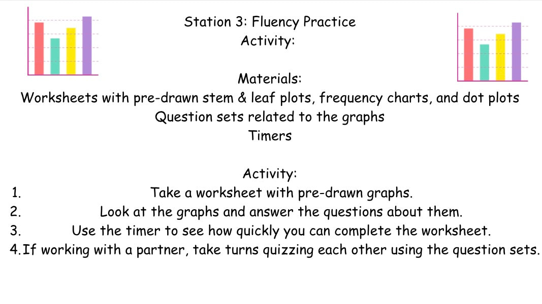 4th Grade Graphing Station Activities