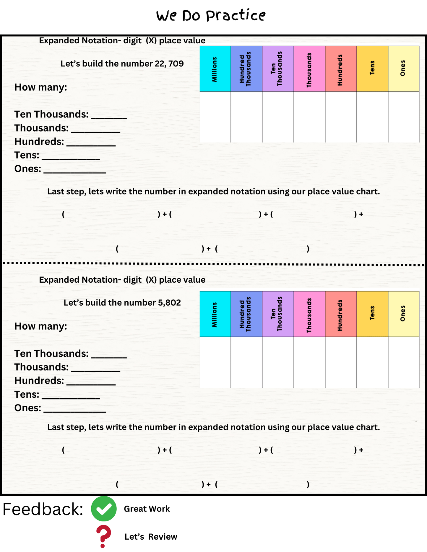 4th Grade Place Value Guided Notes