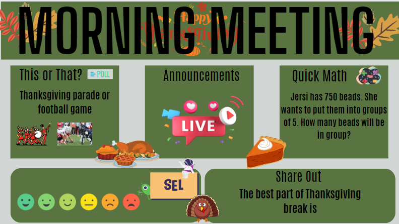 Editable Morning Meeting Slides (151 Total)