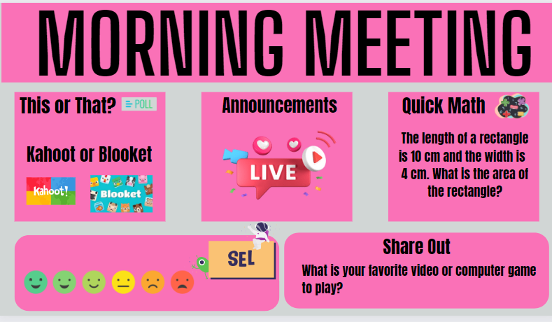 Editable Morning Meeting Slides (151 Total)